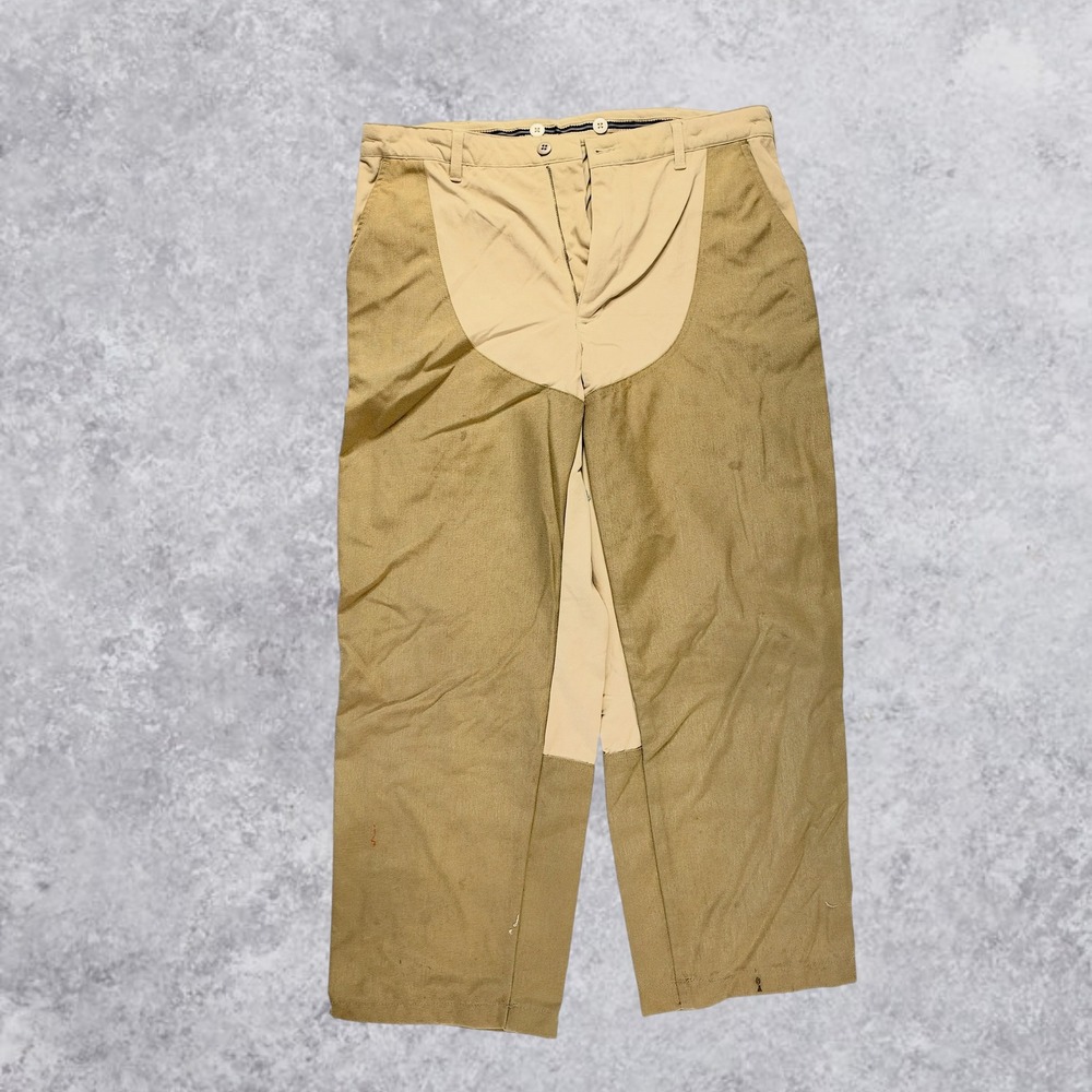LL Bean Mens Upland Hunting Pants 36 Tan Khaki Nylon Reinforced Field OYV91